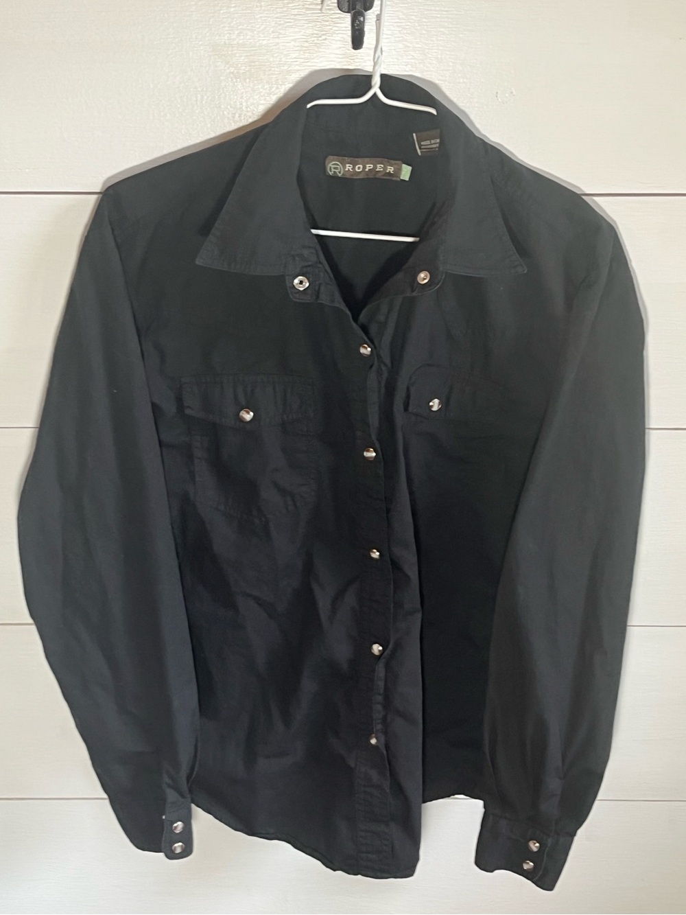 Roper Black Western Snap Shirt